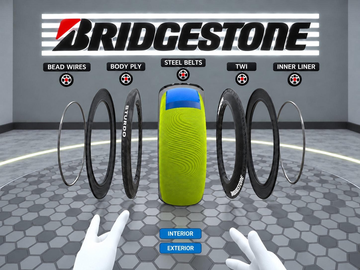 Labels on the internal tyre components