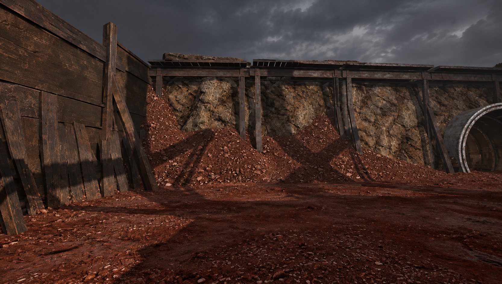 Exterior of the virtual mine